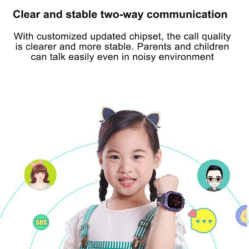 1.44 Inch 360-Degree Rotating Positioning Camera Smart Waterproof Children Calling Watch