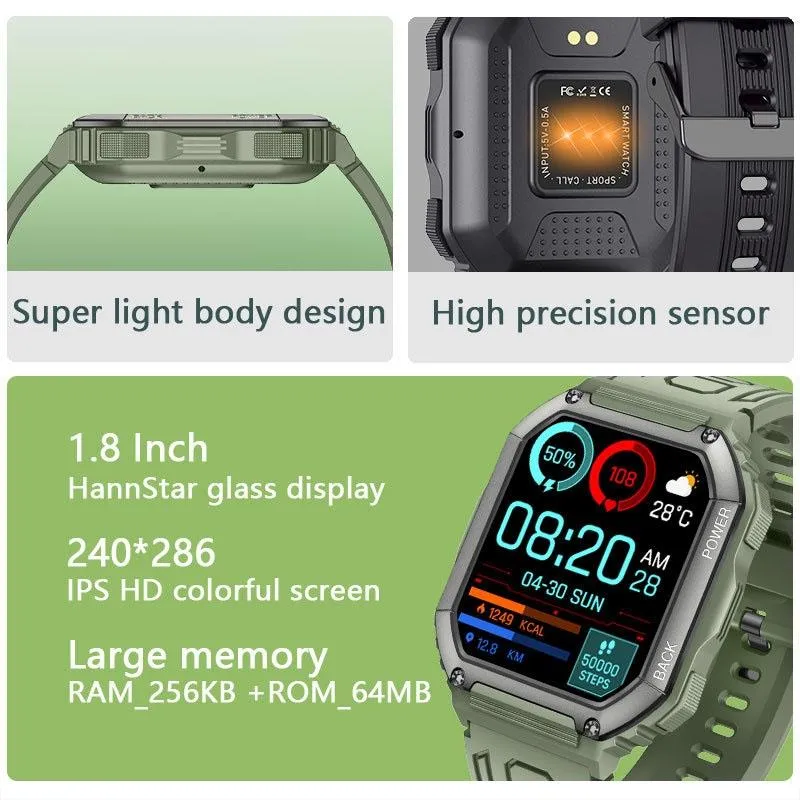 1.8 Inch Heart Rate Blood Pressure Monitoring Smart Calling Watch