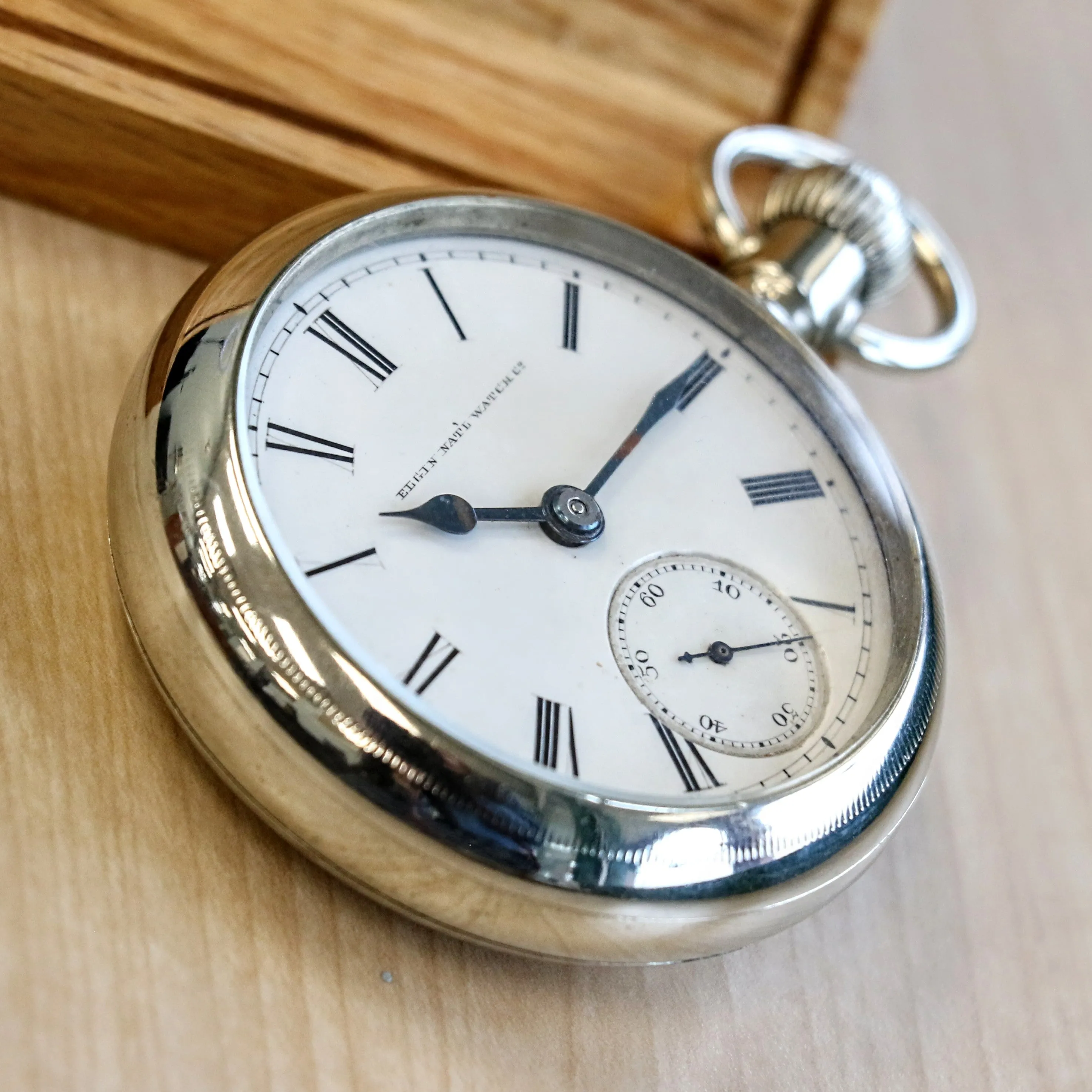 1873 ELGIN Pocket Watch G.M. Wheeler Grade 63 11 Jewels 18s Vintage USA Made Oresilver Case