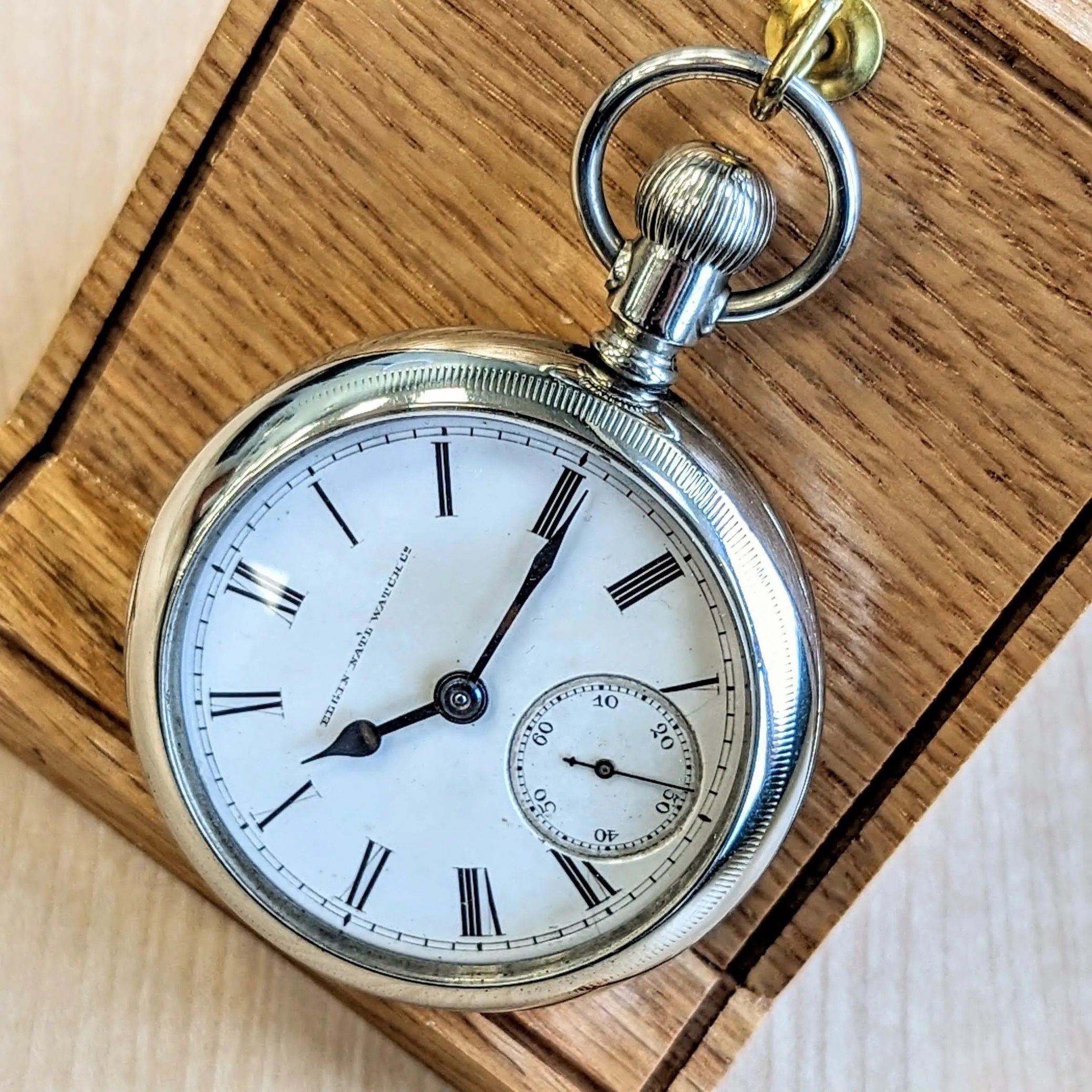 1873 ELGIN Pocket Watch G.M. Wheeler Grade 63 11 Jewels 18s Vintage USA Made Oresilver Case