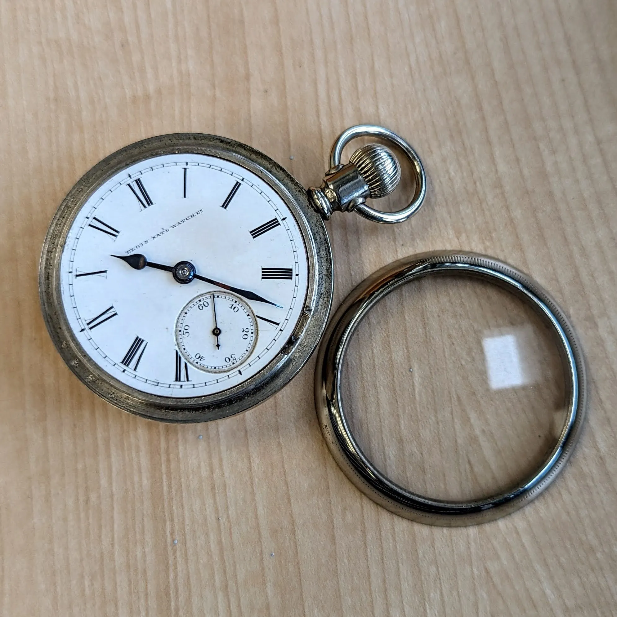 1873 ELGIN Pocket Watch G.M. Wheeler Grade 63 11 Jewels 18s Vintage USA Made Oresilver Case
