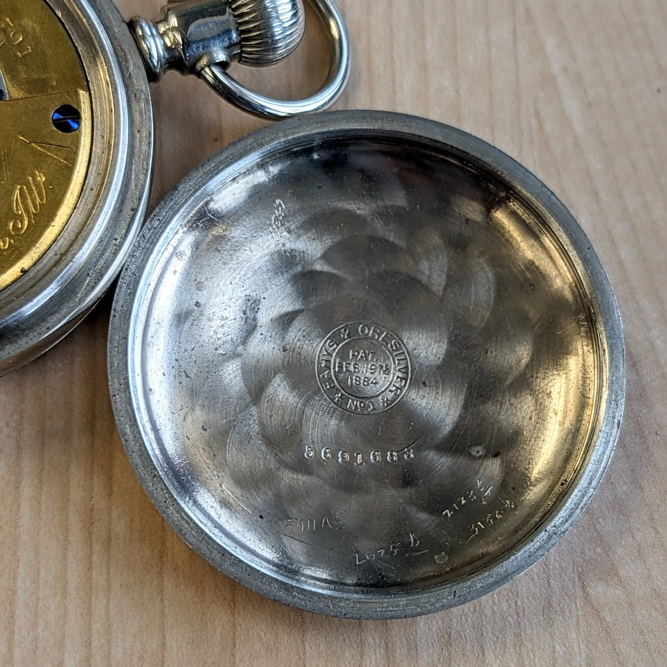 1873 ELGIN Pocket Watch G.M. Wheeler Grade 63 11 Jewels 18s Vintage USA Made Oresilver Case