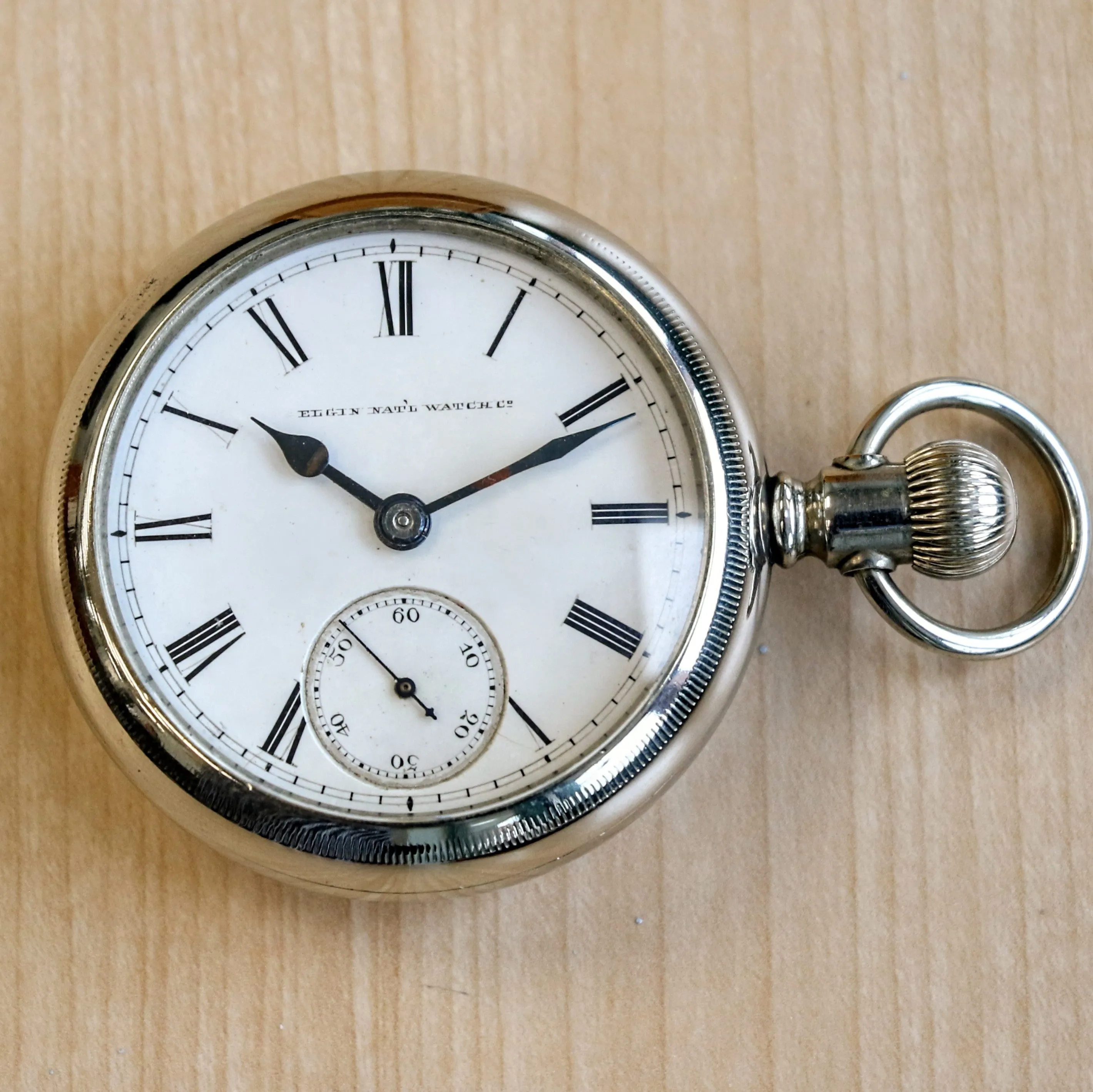 1873 ELGIN Pocket Watch G.M. Wheeler Grade 63 11 Jewels 18s Vintage USA Made Oresilver Case