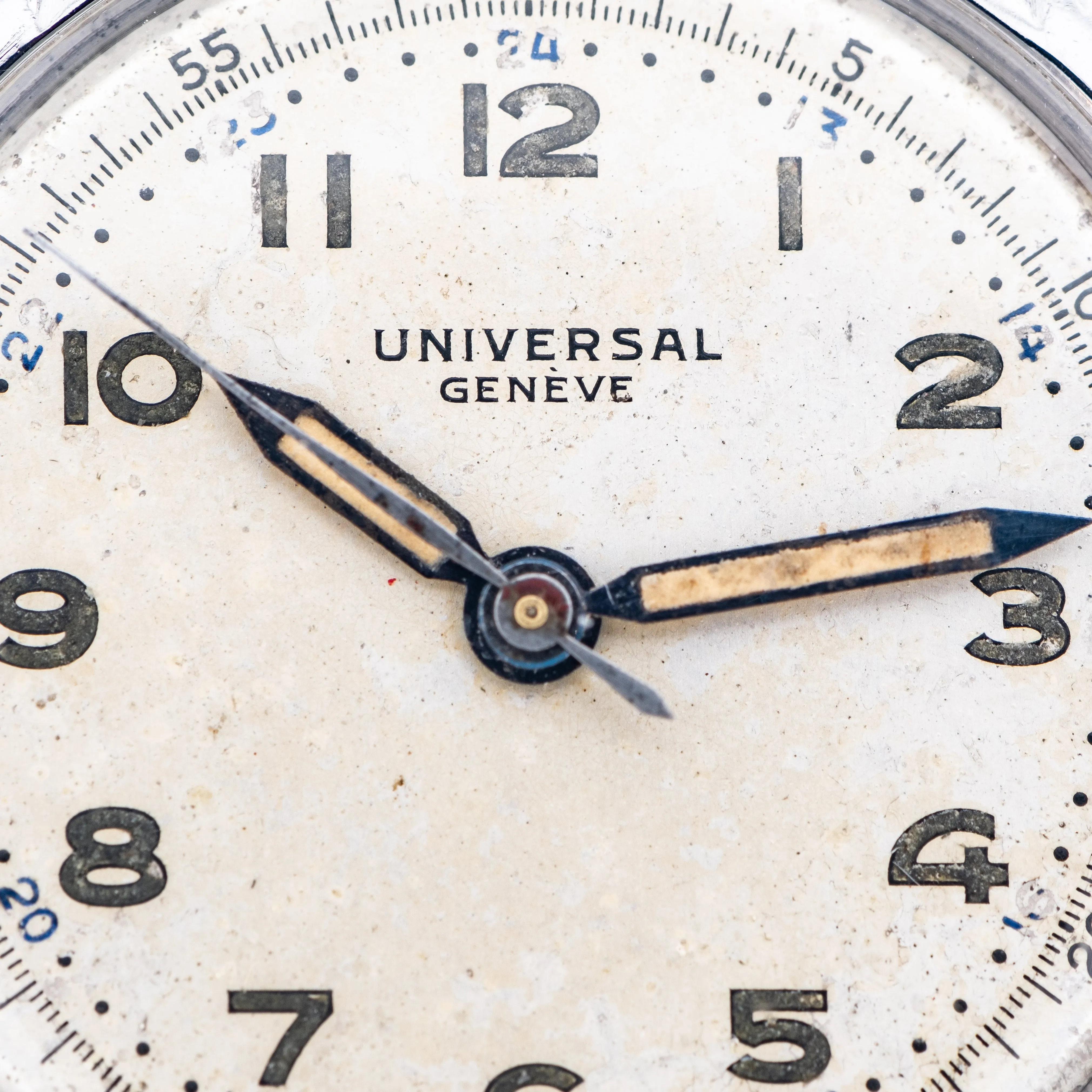 1943 Vintage Universal Geneve WWII Era Military Ref. 20504 in Stainless Steel ( #14189)