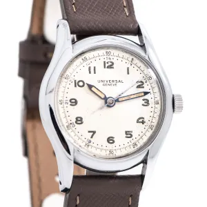 1943 Vintage Universal Geneve WWII Era Military Ref. 20504 in Stainless Steel ( #14189)