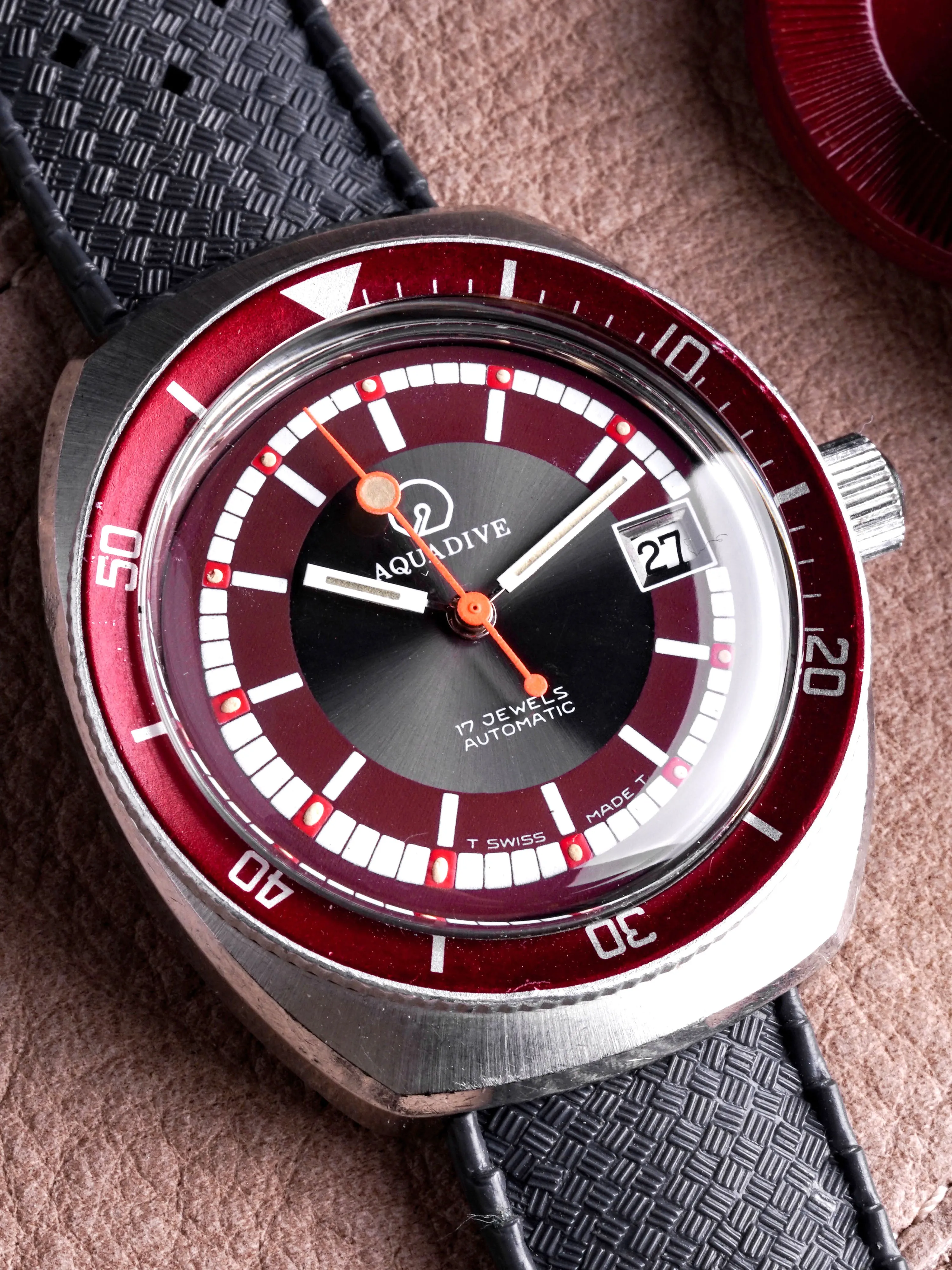1970s Aquadive 20 ATM Diver (Ref. 10870) "Cranberry"