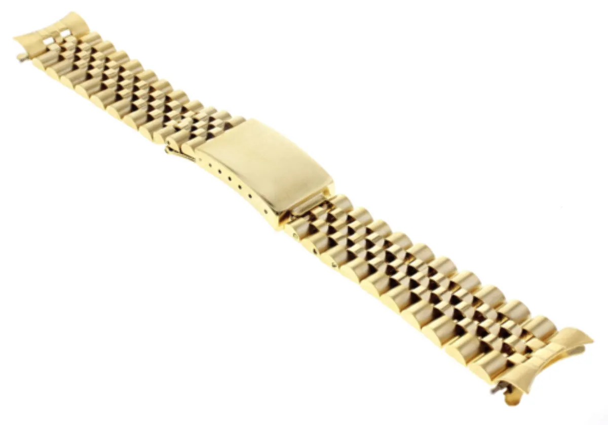 19MM JUBILEE WATCH BAND FOR 34MM ROLEX  DATE  NQS 1502 1503 1505 1511 18K GOLD