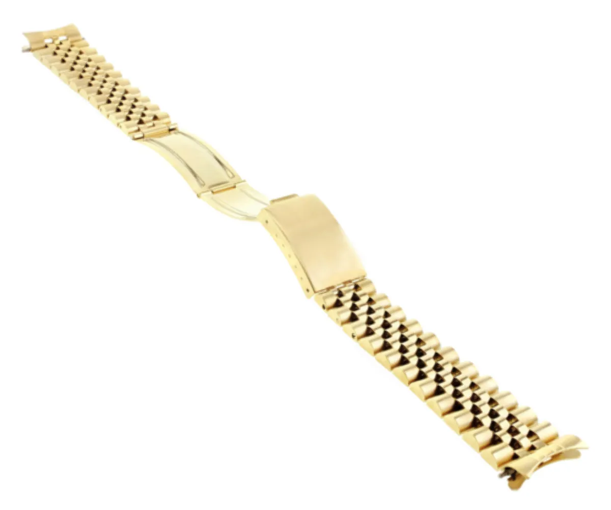 19MM JUBILEE WATCH BAND FOR 34MM ROLEX  DATE  NQS 1502 1503 1505 1511 18K GOLD