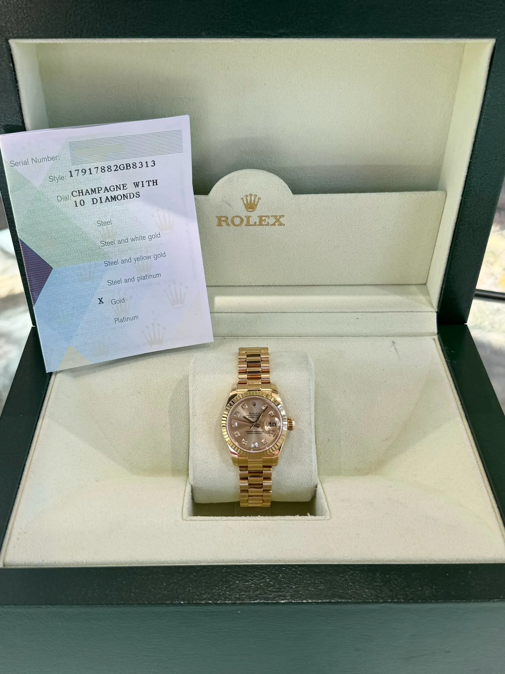 2004 Rolex Lady Datejust 26 179178