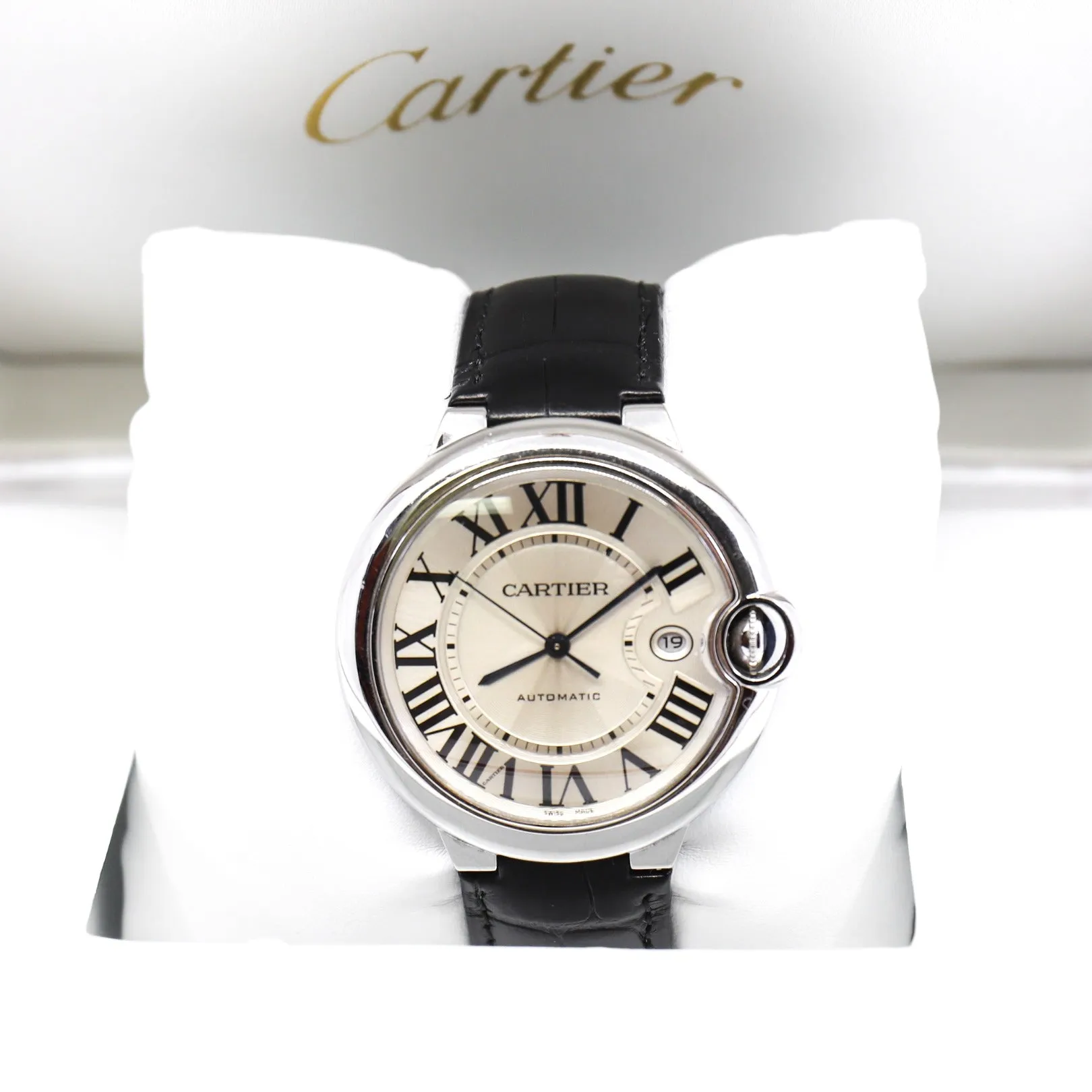 40mm ballon men watch with in white dial CCD black band #269549vx 3755