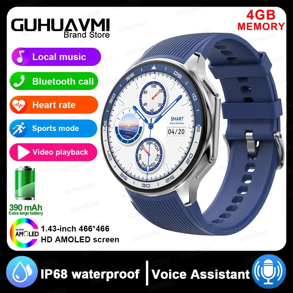 4G Memory Smartwatch Sports Bluetooth Call Video Music Playing