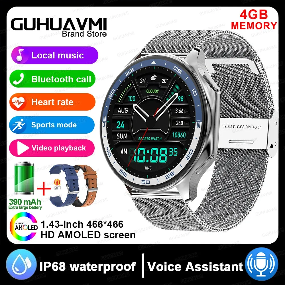 4G Memory Smartwatch Sports Bluetooth Call Video Music Playing
