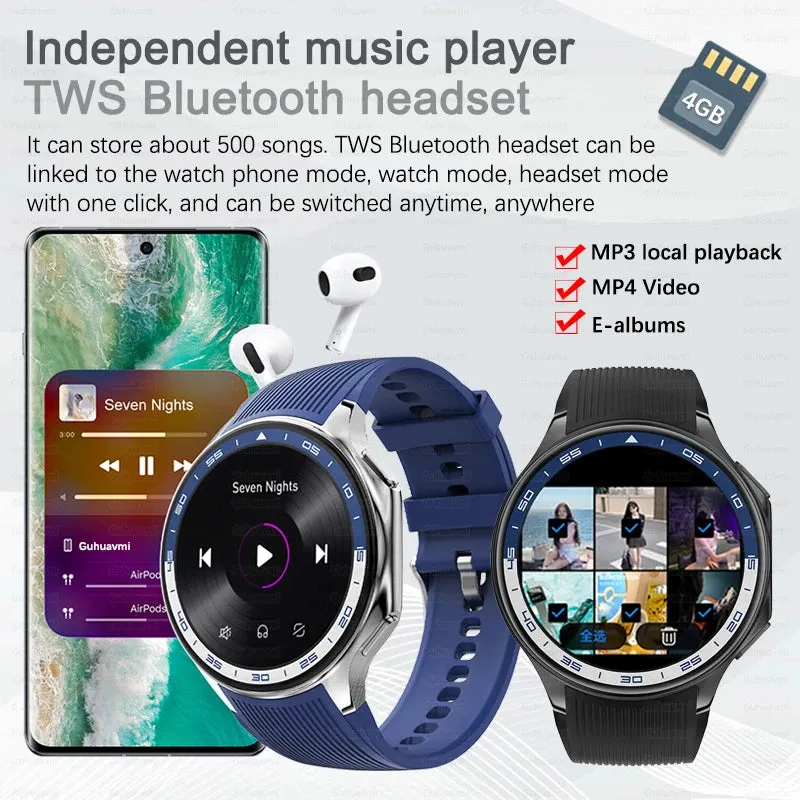 4G Memory Smartwatch Sports Bluetooth Call Video Music Playing