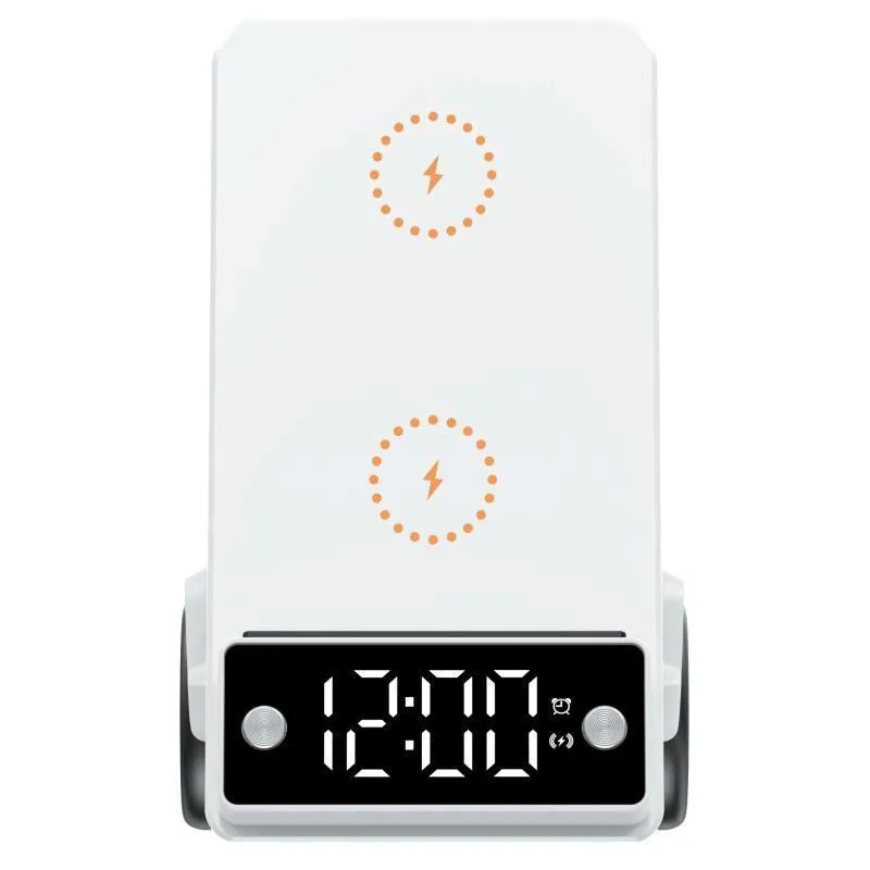 6 In 1 Car Shape Speaker With Clock & Wireless Charger
