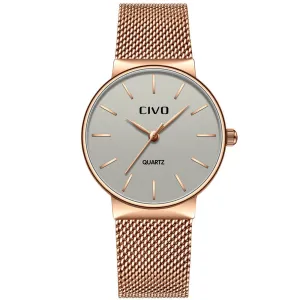 8068C | Quartz Women Watch | Mesh Band