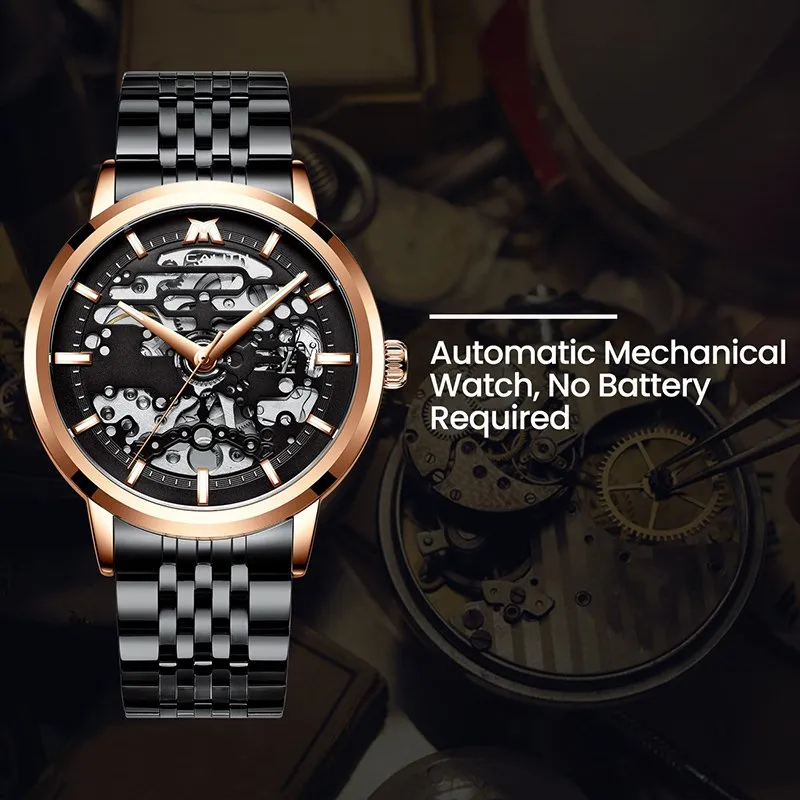 8204M | Mechanical Men Watch | Stainless Steel Band