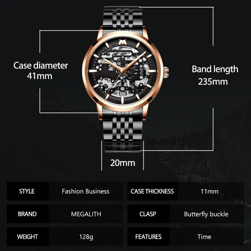 8204M | Mechanical Men Watch | Stainless Steel Band