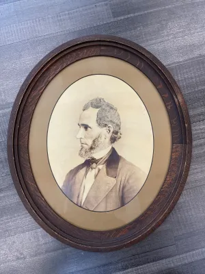 Abraham Lincoln 1860 Print of Hand Drawn Unique Portrait Vintage-$150K APR w/CoA
