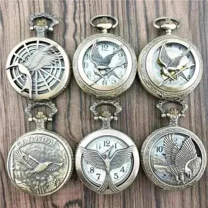 Antique Large Bird Arrow Vintage Pocket Watch