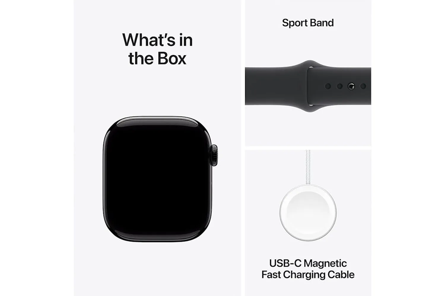 Apple Watch Series 10 | 42mm | Jet Black Aluminium Case Black Sport Band S/M