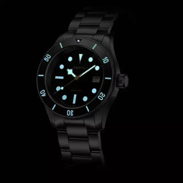 Aquatico Sea Star V2 Blue Dial Ceramic Bezel Snowflake Hands Watch (NH35)
