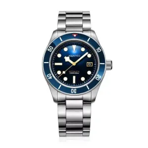 Aquatico Sea Star V2 Blue Dial Ceramic Bezel Snowflake Hands Watch (NH35)