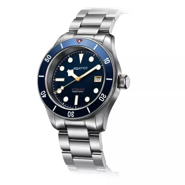 Aquatico Sea Star V2 Blue Dial Ceramic Bezel Snowflake Hands Watch (NH35)