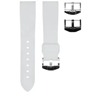 ARCTIC WHITE RUBBER STRAP FOR WATCHES WITH A 19MM LUG WIDTH