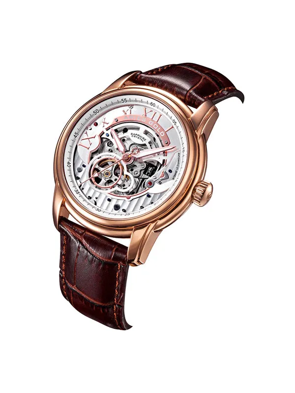Aries Gold Automatic Infinum El Toro Rose Gold Brown Leather Strap G 9005A RG-S Watch