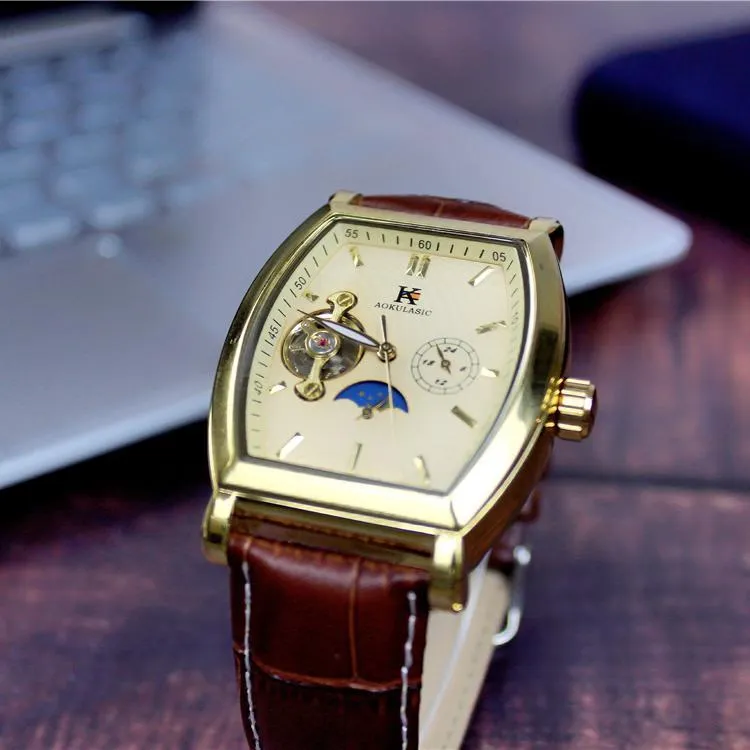 Automatic Hollow Mechanical Watch, Waterproof Multi-Function Watch