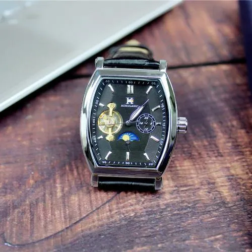 Automatic Hollow Mechanical Watch, Waterproof Multi-Function Watch