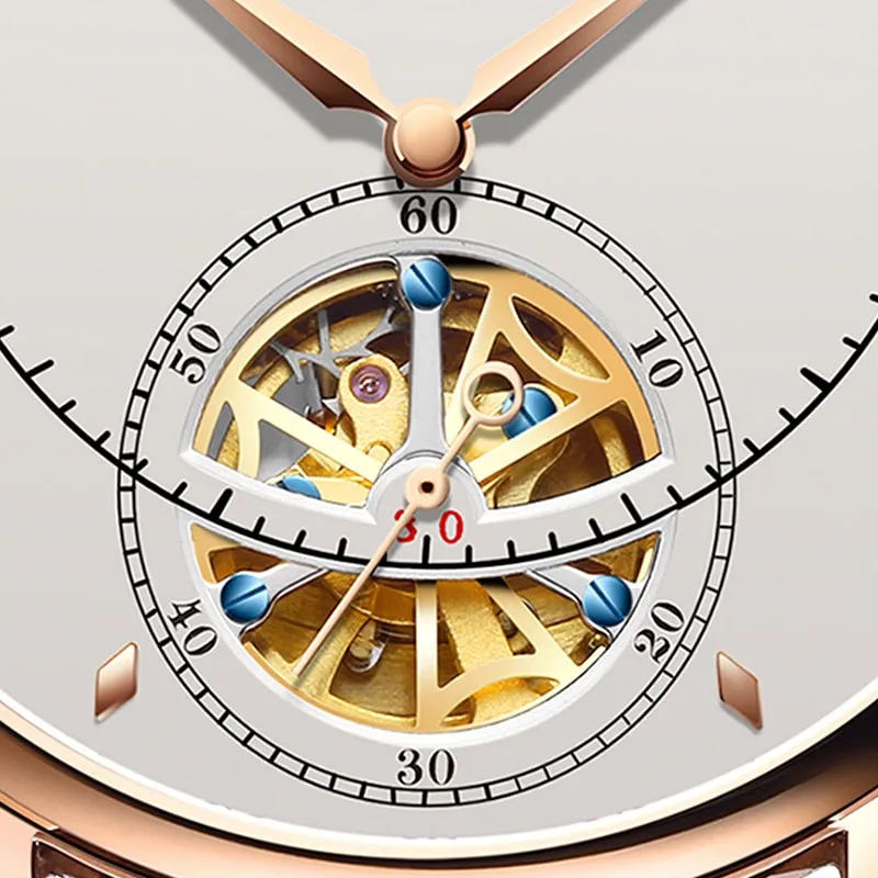Automatic Mechanical Nesun Leather Band Men Watches