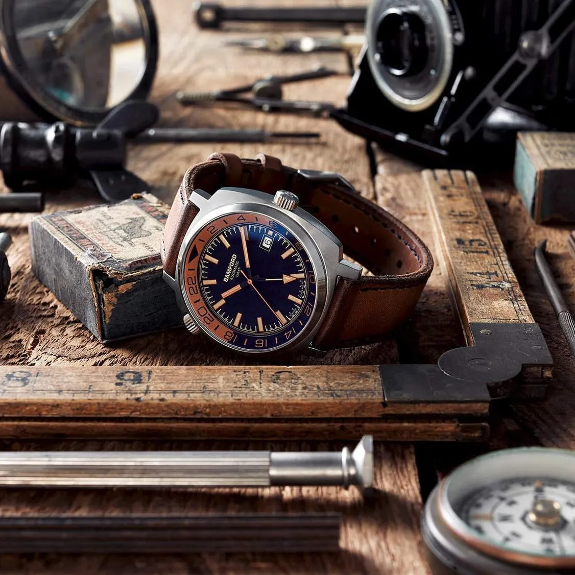 BAM Watch GMT Steel Tan Blue