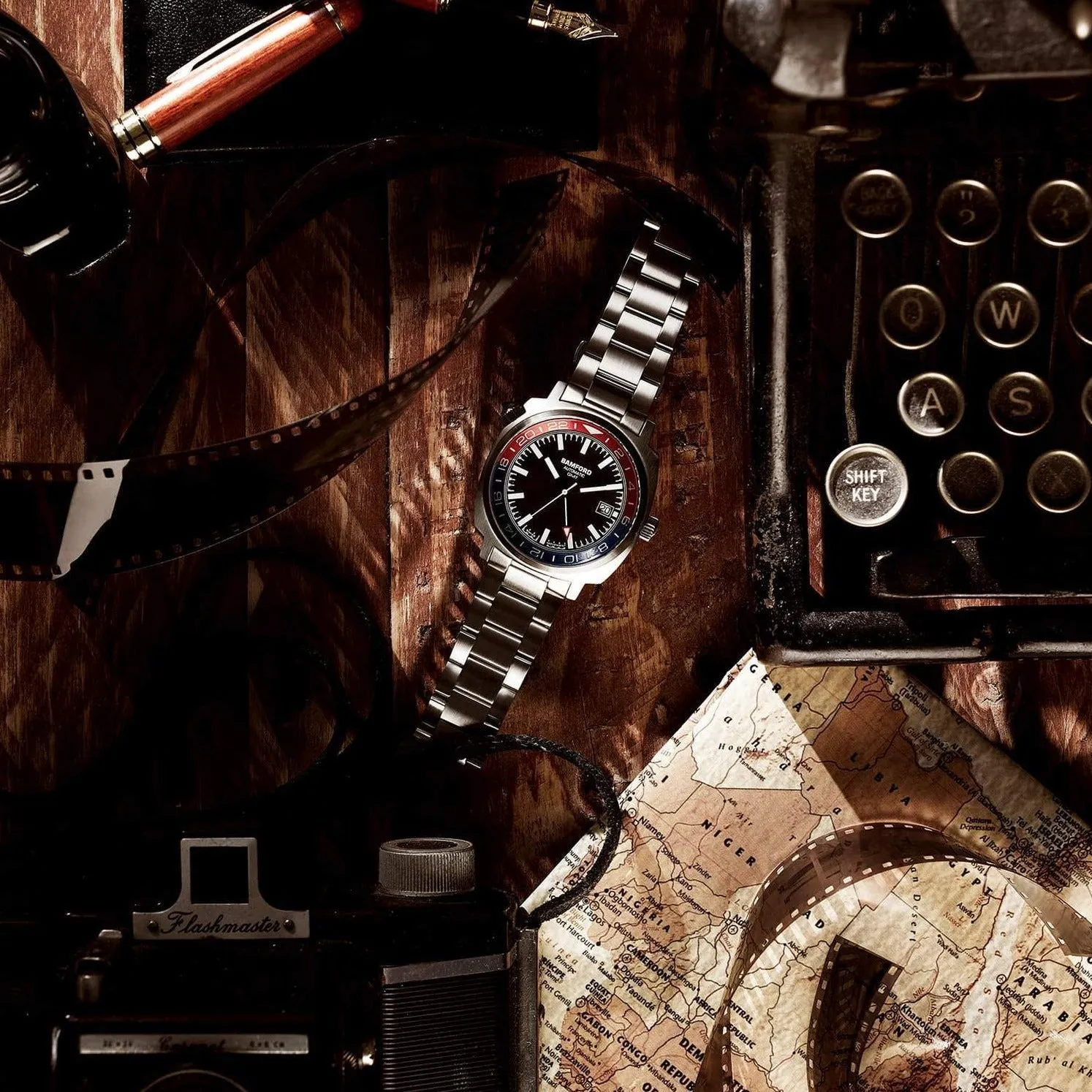 Bamford GMT Steel Blue Red Heritage