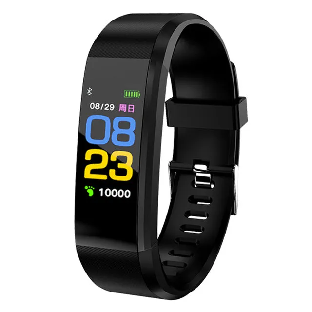 BANGWEI Mens Smart Wristband Watches Color Screen Heart Rate Activity Fitness tracker Smart Electronics Watch SMS push reminder
