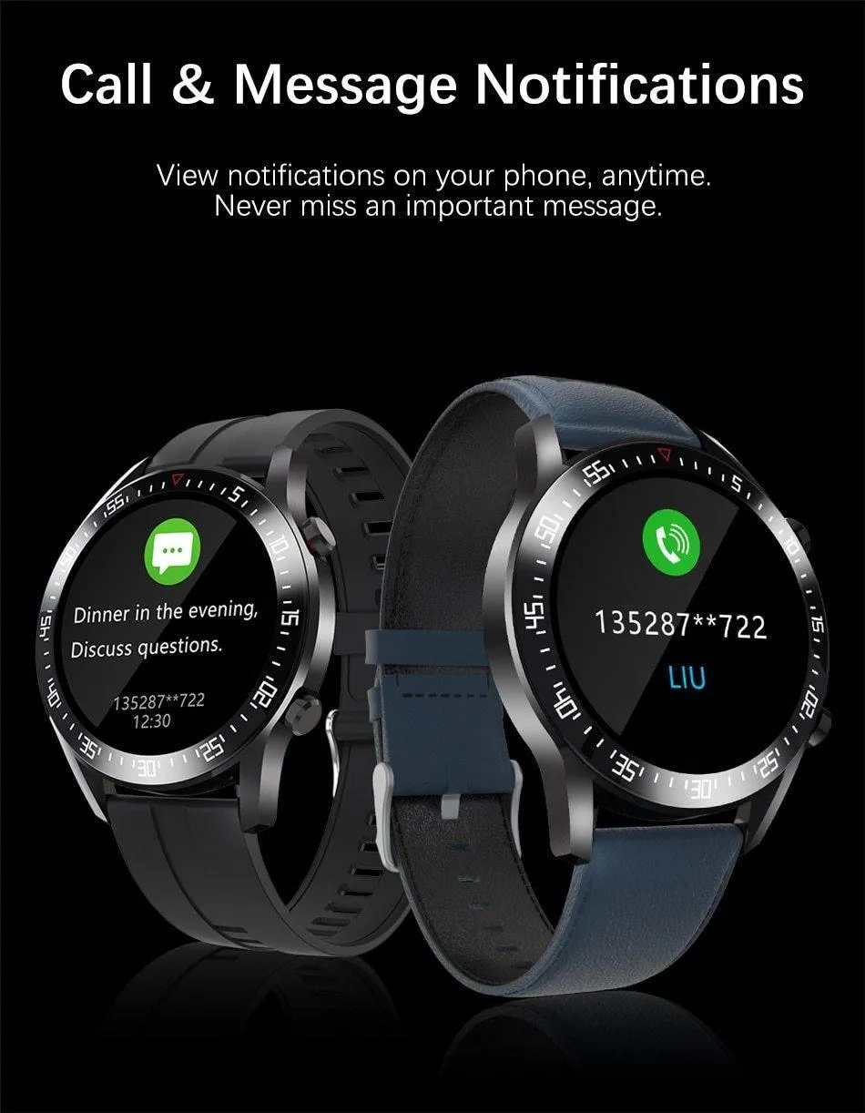 Best Gifts for 2023 - Smart Watch for Android Heart Rate Blood Pressure Information Reminder Sport Waterproof