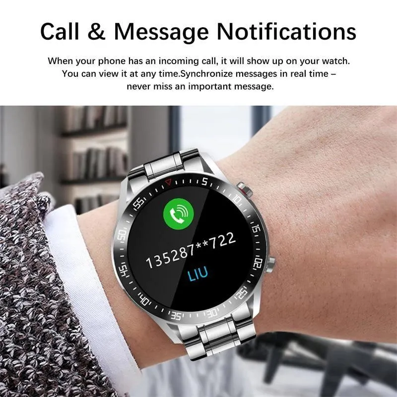 Best Gifts for 2023 - Smart Watch for Android Heart Rate Blood Pressure Information Reminder Sport Waterproof