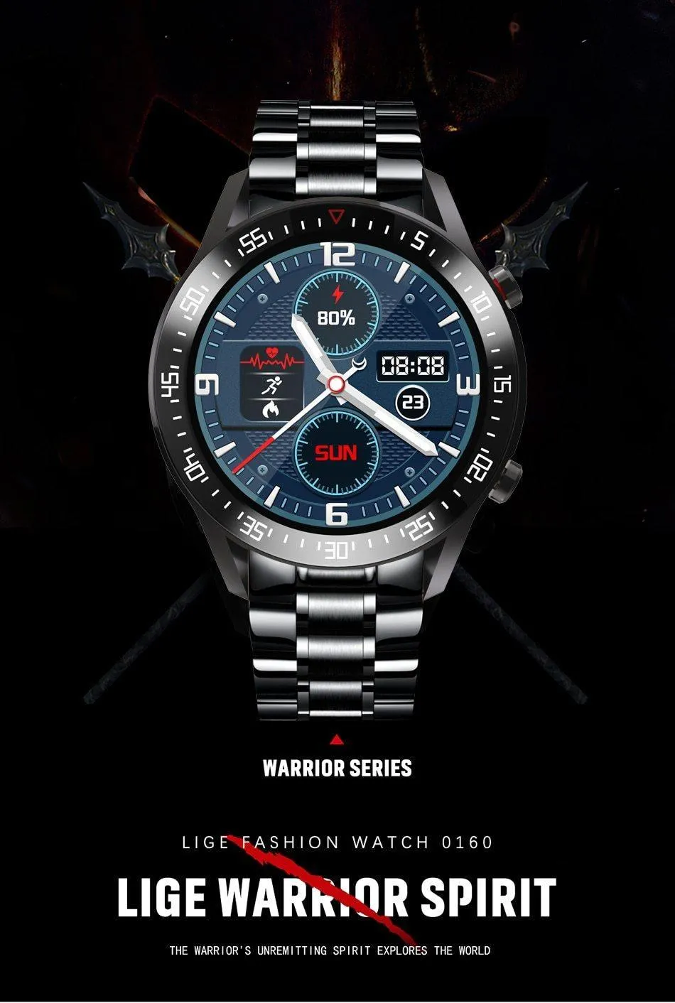 Best Gifts for 2023 - Smart Watch for Android Heart Rate Blood Pressure Information Reminder Sport Waterproof