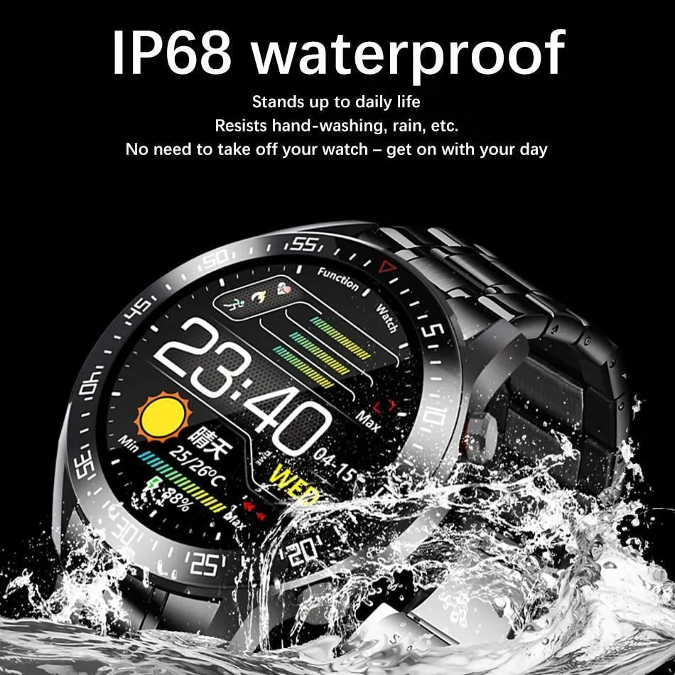 Best Gifts for 2023 - Smart Watch for Android Heart Rate Blood Pressure Information Reminder Sport Waterproof