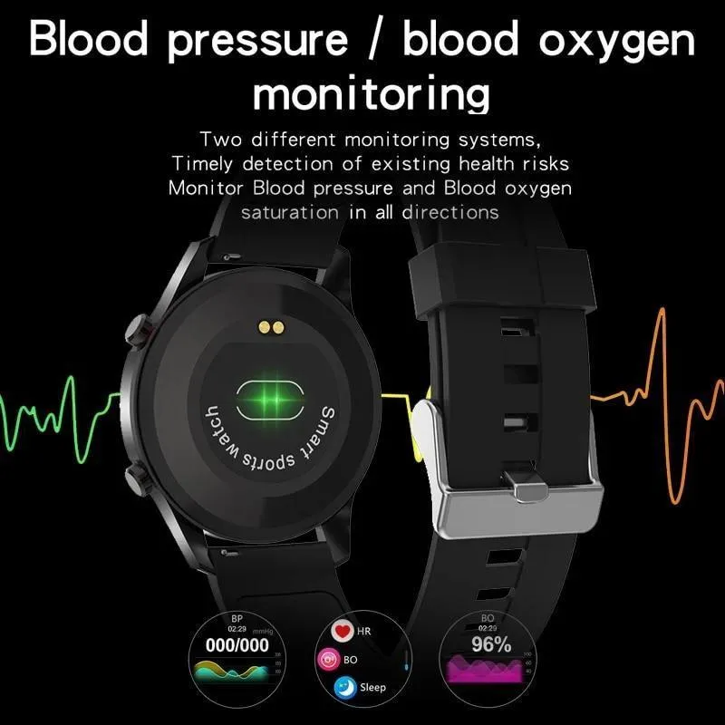 Best Gifts for 2023 - Smart Watch for Android Heart Rate Blood Pressure Information Reminder Sport Waterproof
