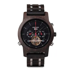 BOBO BIRD Mechanical Watches Men Top Brand Luxury Wooden Watch Montre Homme Automatique W-Q27