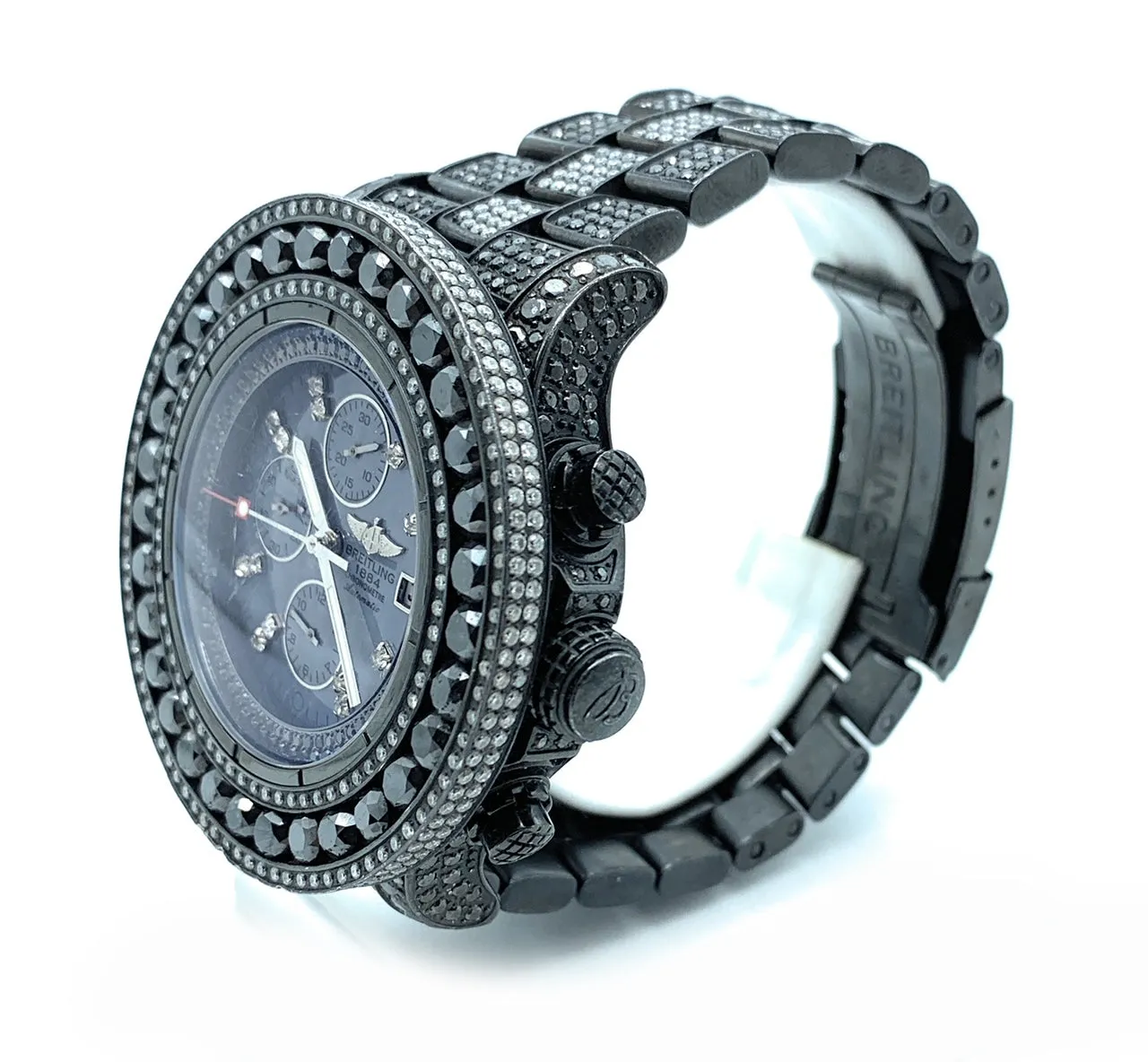 Breitling A13370 Super Avenger XL Diamond Black PVD 55mm Men's Watch