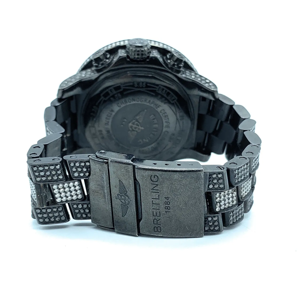 Breitling A13370 Super Avenger XL Diamond Black PVD 55mm Men's Watch