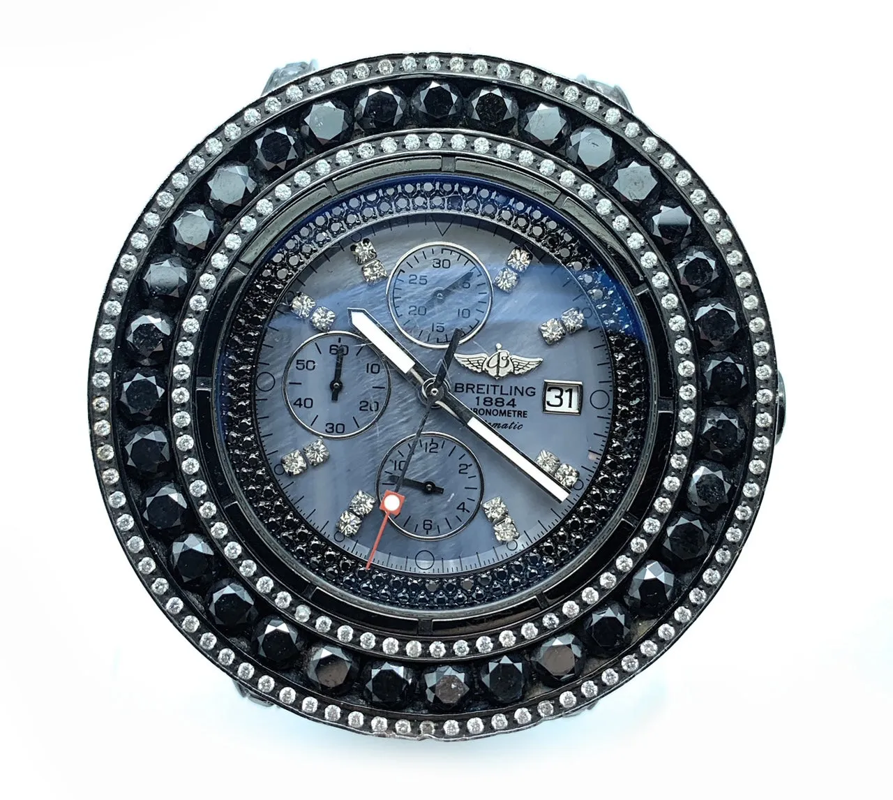 Breitling A13370 Super Avenger XL Diamond Black PVD 55mm Men's Watch