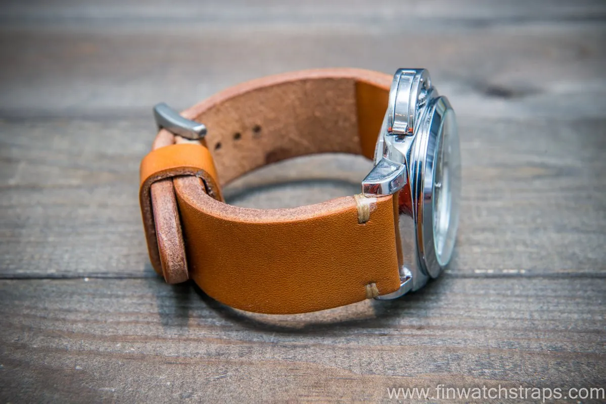 Bridle backs bull leather watch strap 5-6 mm thick, London colour, handmade in Finland -  16-26mm