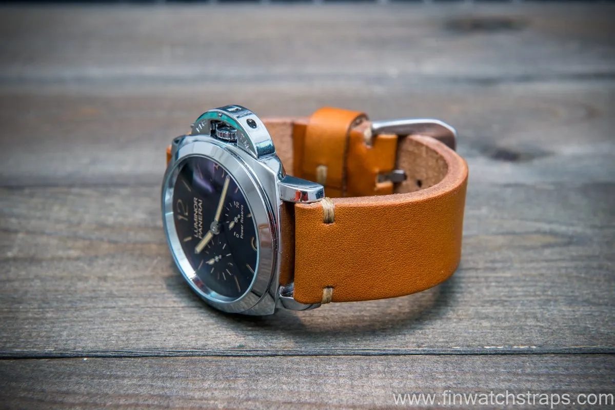 Bridle backs bull leather watch strap 5-6 mm thick, London colour, handmade in Finland -  16-26mm