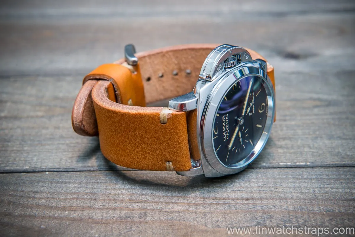 Bridle backs bull leather watch strap 5-6 mm thick, London colour, handmade in Finland -  16-26mm