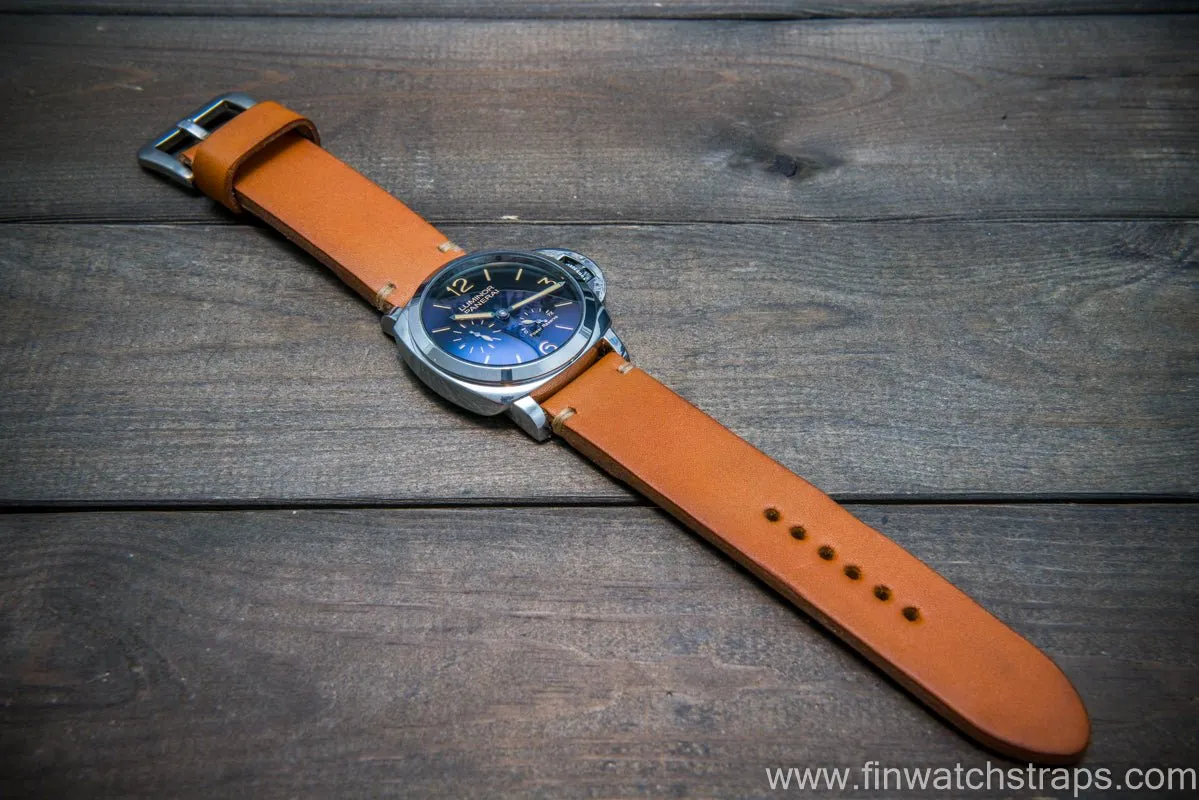 Bridle backs bull leather watch strap 5-6 mm thick, London colour, handmade in Finland -  16-26mm