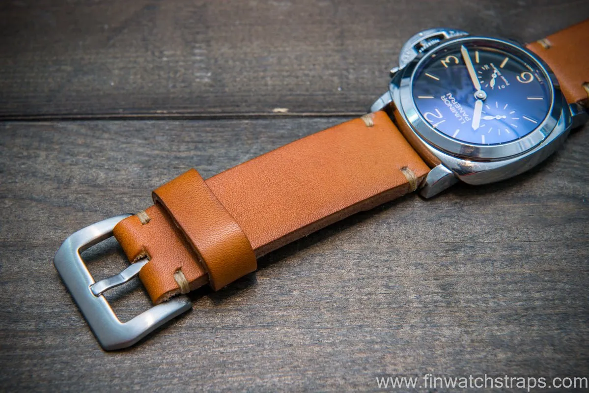Bridle backs bull leather watch strap 5-6 mm thick, London colour, handmade in Finland -  16-26mm