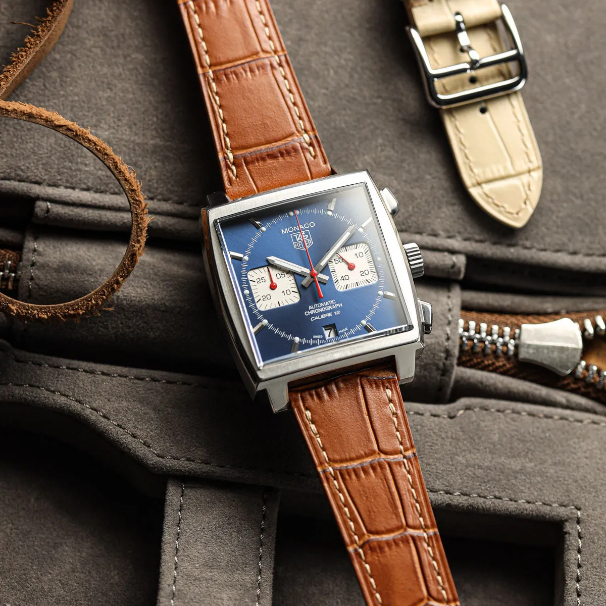Brixham Special Buckle Gator Watch Strap - Tan
